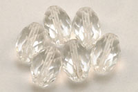 Schliffperle Olive 15 x 10 mm kristall