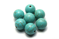 Keramikperle Kugel 10 mm trkis