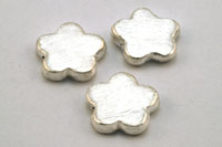 Metallperle Metall Blume 22 x 6 mm silber