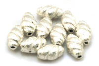 Metallperle Ovale Schnecke 14 x 9 x 7 mm silber