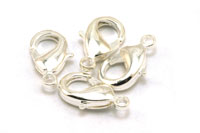 Schmuckschlieen Karabiner oval 15 mm silber