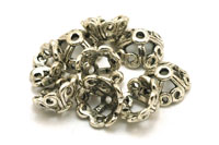 Zubehr Perlkappen 10 mm silber - 10 Stk.